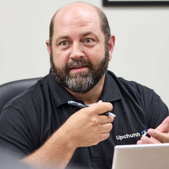 Upchurch leader speaking during a meeting