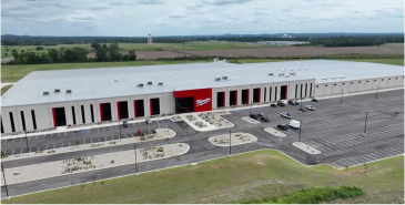 Aerial shot of a large factory facility